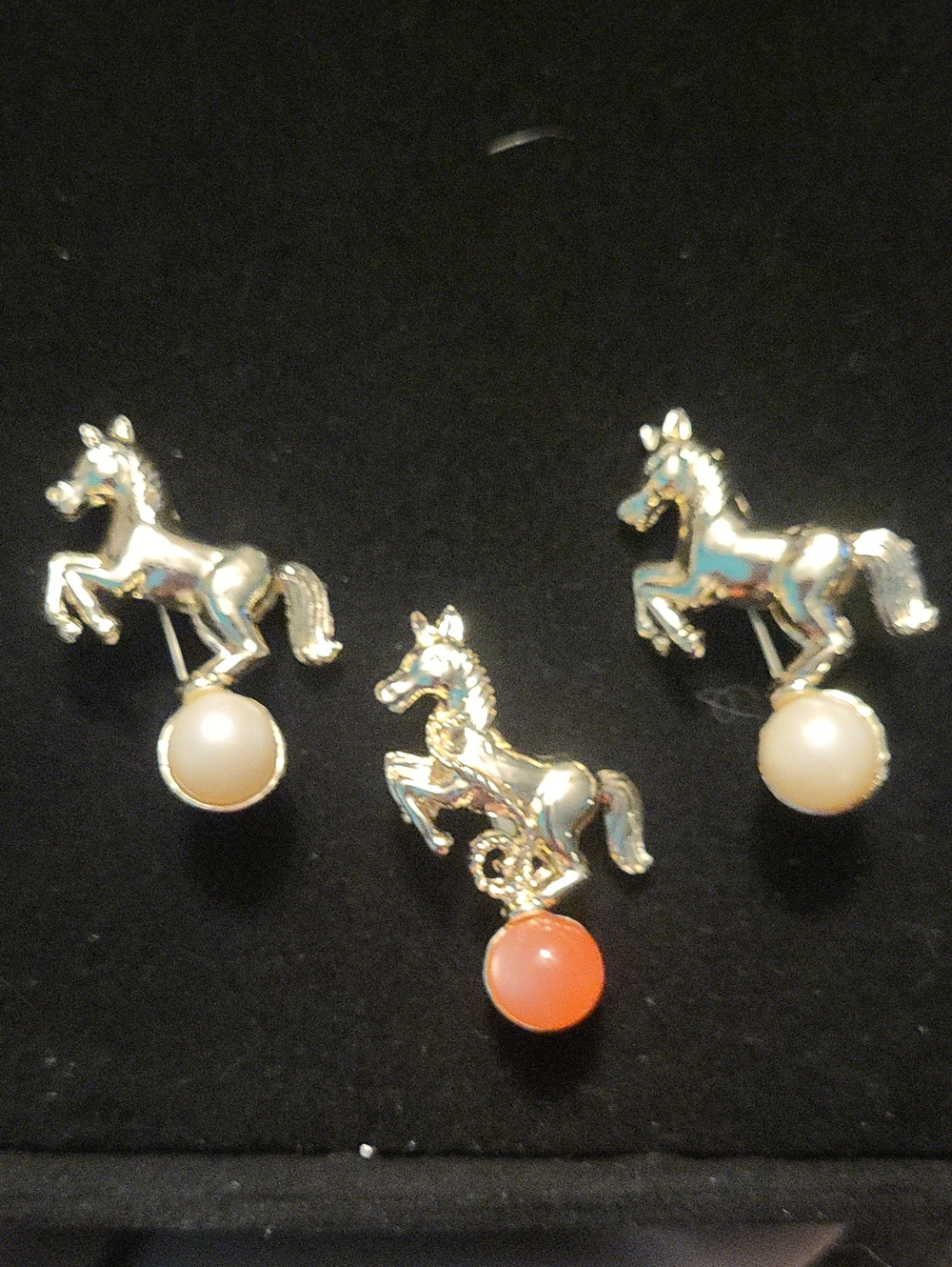 Vintage Prancing Horse Brooches